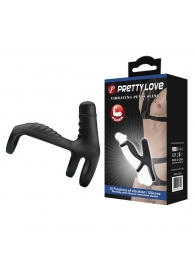 Черная вибронасадка на пенис Vibrating Penis Sling - Baile - в Березниках купить с доставкой