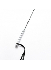 Черный кожаный стек с гладкой ручкой - 55 см. - Crazy Handmade - купить с доставкой в Березниках