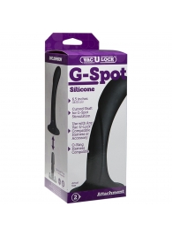 Черная изогнутая насадка Vac-U-Lock G-Spot - 16,5 см. - Doc Johnson - купить с доставкой в Березниках