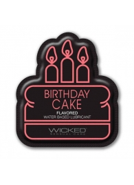 Лубрикант на водной основе со вкусом торта с кремом Wicked Aqua Birthday cake - 3 мл. - Wicked - купить с доставкой в Березниках