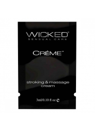 Крем для массажа и мастурбации Wicked Stroking and Massage Creme - 3 мл. - Wicked - купить с доставкой в Березниках