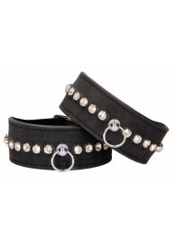 Черные поножи Diamond Studded Ankle Cuffs - Shots Media BV - купить с доставкой в Березниках