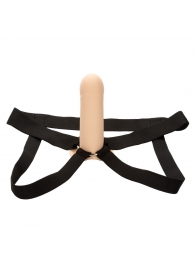 Телесный фаллопротез из силикона Extension with Harness - 15,75 см. - California Exotic Novelties - купить с доставкой в Березниках