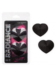 Черные пэстисы в форме сердечек Heart Pasties - California Exotic Novelties - купить с доставкой в Березниках