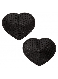 Черные пэстисы в форме сердечек Heart Pasties - California Exotic Novelties - купить с доставкой в Березниках