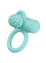 Аквамариновое эрекционное виброкольцо Silicone Rechargeable Nubby Lover’s Delight - California Exotic Novelties - в Березниках купить с доставкой