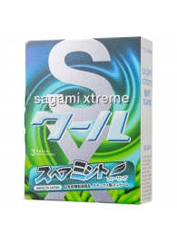 Презервативы Sagami Xtreme Mint с ароматом мяты - 3 шт. - Sagami - купить с доставкой в Березниках