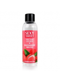 Массажное масло Sexy Sweet Nectar Lychee с феромонами и ароматом личи - 75 мл. - Биоритм - купить с доставкой в Березниках