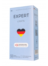 Ультратонкие презервативы EXPERT Lights - 12 шт.(+3 в подарок) - Expert - купить с доставкой в Березниках