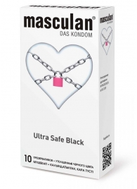 Ультрапрочные презервативы Masculan Ultra Safe Black - 10 шт. - Masculan - купить с доставкой в Березниках