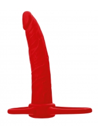 Красная насадка на пенис для двойного проникновения Black Red - 16,5 см. - ToyFa - купить с доставкой в Березниках