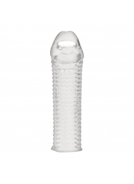 Текстурированная насадка на пенис Clear Textured Penis Enhancing Sleeve Extension - 16,5 см. - BlueLine - в Березниках купить с доставкой