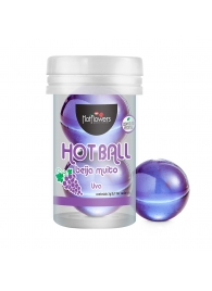 Лубрикант на масляной основе Hot Ball Beija Muito с ароматом винограда (2 шарика по 3 гр.) - HotFlowers - купить с доставкой в Березниках