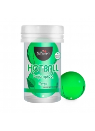 Лубрикант на масляной основе Hot Ball Beija Muito с ароматом мяты (2 шарика по 3 гр.) - HotFlowers - купить с доставкой в Березниках