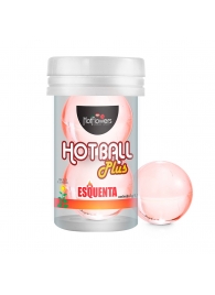 Лубрикант на масляной основе Hot Ball Plus с разогревающим эффектом (2 шарика по 3 гр.) - HotFlowers - купить с доставкой в Березниках