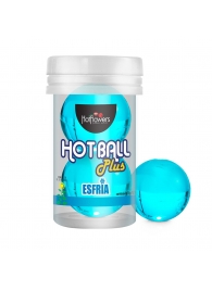 Лубрикант на масляной основе Hot Ball Plus с охлаждающим эффектом (2 шарика по 3 гр.) - HotFlowers - купить с доставкой в Березниках