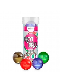 Ароматизированный лубрикант Hot Ball Mix на масляной основе (4 шарика по 3 гр.) - HotFlowers - купить с доставкой в Березниках