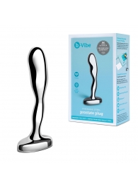 Стальной стимулятор простаты Stainless Steel Prostate Plug - 11,5 см. - b-Vibe - в Березниках купить с доставкой