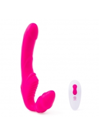 Розовый безремневой страпон на радиоуправлении Strapless Together - 22 см. - Together Toy - купить с доставкой в Березниках