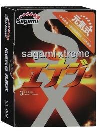 Презервативы Sagami Xtreme ENERGY с ароматом энергетика - 3 шт. - Sagami - купить с доставкой в Березниках