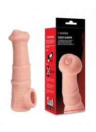 Телесная фантазийная насадка на член Cock Sleeve Size M - KOKOS - в Березниках купить с доставкой