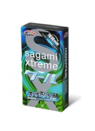 Презервативы Sagami Xtreme Mint с ароматом мяты - 10 шт. - Sagami - купить с доставкой в Березниках