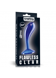 Синяя анальная втулка Flawless Clear Prostate Plug 6.0 - 15 см. - Lovetoy - в Березниках купить с доставкой