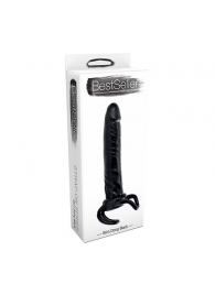 Чёрная насадка-фаллос для двойного проникновения INFLATABLE DILDO SLIM DONG  - 13,5 см. - Toyz4lovers - в Березниках купить с доставкой