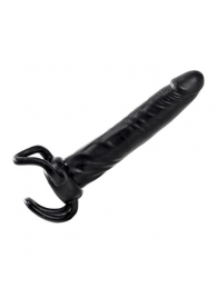 Чёрная насадка-фаллос для двойного проникновения INFLATABLE DILDO SLIM DONG  - 13,5 см. - Toyz4lovers - в Березниках купить с доставкой