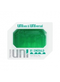 Зеленый мастурбатор-стимулятор Tenga Uni Emerald - Tenga - в Березниках купить с доставкой