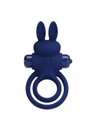 Синее эрекционное кольцо с вибростимуляцией клитора Powerful Ring - Baile - в Березниках купить с доставкой