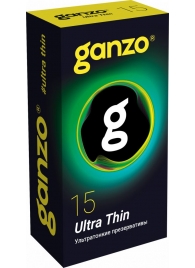 Прозрачные ультратонкие презервативы Ganzo Ultra thin - 15 шт. - Ganzo - купить с доставкой в Березниках