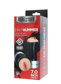 Двусторонний мастурбатор REALSTUFF 2 IN 1 HUMMER MOUTH   VAGINA - ротик и вагина - Dream Toys - в Березниках купить с доставкой