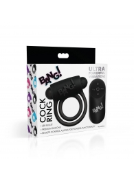 Черное эрекционное виброкольцо 28X Remote Control Vibrating Cock Ring   Bullet - XR Brands - в Березниках купить с доставкой