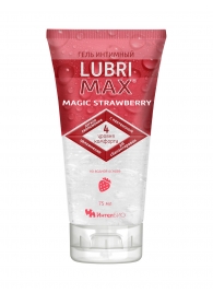 Интимный гель-смазка на водной основе Lubrimax Magic Strawberry - 75 мл. - ИнтелБИО - купить с доставкой в Березниках