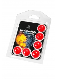 Набор из 6 шариков с массажным маслом Brazilian Balls с охлаждающим и разогревающим эффектом - Secret Play - купить с доставкой в Березниках