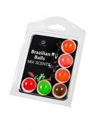 Набор из 6 шариков с ароматизированными массажными маслами Brazilian Balls - Secret Play - купить с доставкой в Березниках