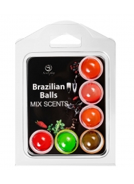 Набор из 6 шариков с ароматизированными массажными маслами Brazilian Balls - Secret Play - купить с доставкой в Березниках