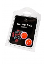 Набор из 2 шариков с массажным маслом Brazilian Balls с ароматом ягод - Secret Play - купить с доставкой в Березниках