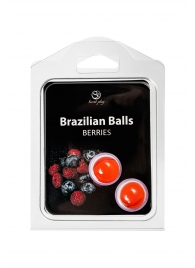 Набор из 2 шариков с массажным маслом Brazilian Balls с ароматом ягод - Secret Play - купить с доставкой в Березниках