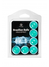 Набор из 6 шариков с массажным маслом Brazilian Balls с охлаждающим эффектом - Secret Play - купить с доставкой в Березниках