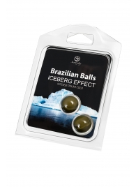 Набор из 2 шариков с массажным маслом Brazilian Balls с ледяным эффектом - Secret Play - купить с доставкой в Березниках