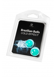 Набор из 2 шариков с массажным маслом Brazilian Balls с охлаждающим эффектом - Secret Play - купить с доставкой в Березниках