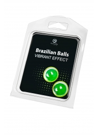 Набор из 2 шариков с массажным маслом Brazilian Balls с эффектом вибрации - Secret Play - купить с доставкой в Березниках