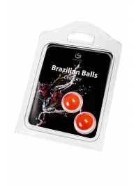 Набор из 2 шариков с массажным маслом Brazilian Balls с ароматом вишни - Secret Play - купить с доставкой в Березниках