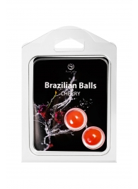 Набор из 2 шариков с массажным маслом Brazilian Balls с ароматом вишни - Secret Play - купить с доставкой в Березниках