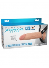 Полый страпон на ремнях 6’’ Hollow Silicone Strap-on - Pipedream - купить с доставкой в Березниках