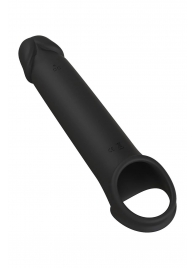 Черная насадка-удлинитель с вибрацией Vibrating Extender With Remote - Dream Toys - в Березниках купить с доставкой