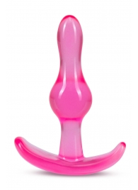 Розовая анальная пробка Curvy Anal Plug - 8,4 см. - Blush Novelties