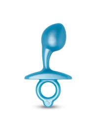 Голубая анальная пробка для массажа простаты Bulb Silicone Prostate Plug - 10,7 см. - b-Vibe - в Березниках купить с доставкой